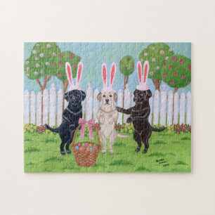 Osterhasen Labradors Puzzle