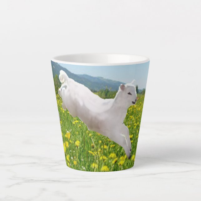Osterhasen-Lämmer Milchtasse (Vorderseite)