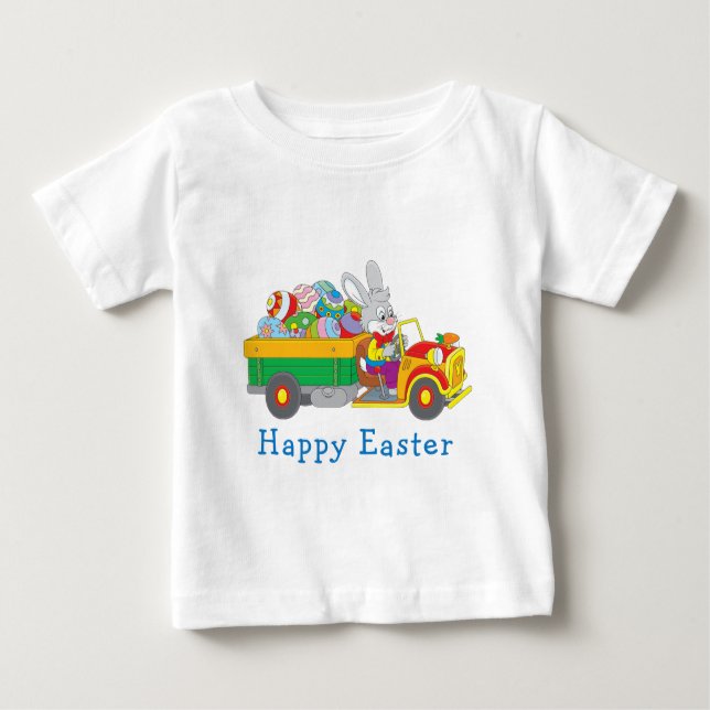 Osterhasen Lieferwagen Baby T-shirt (Vorderseite)