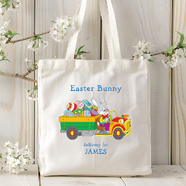 Osterhasen Lieferwagen Personalisierter Name Tragetasche