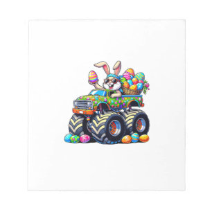Osterhasen Monster Truck Eier Cooler Kaninchen T- Notizblock