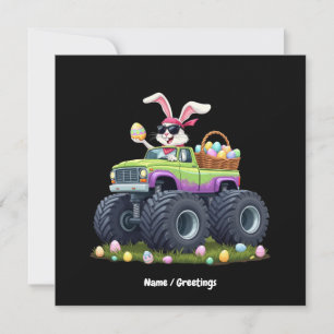 Osterhasen-Monstertruck-Eier Kinder Einladung