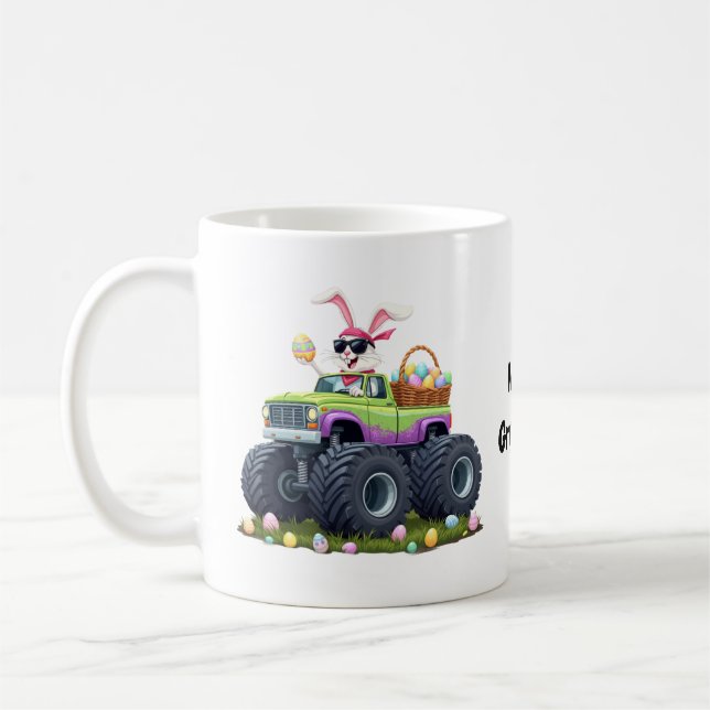Osterhasen-Monstertruck-Eier Kinder Kaffeetasse (Links)