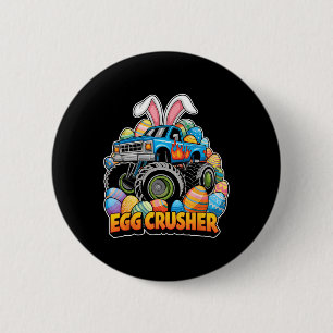 Osterhasen-Monstertruck-Eierzerstörer Lustiger Ost Button