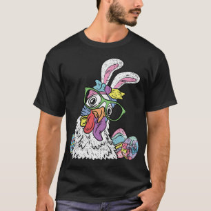 Osterhasen-Ohren Bauernhof-Tier Hühner-Eier-Suche T-Shirt