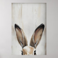 Osterhasen-Ohren-Druck, Frühling-Hase-Cottagecore