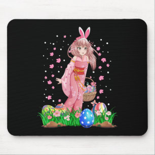 Osterhasen-Ohren Kawaii Japanische Anime Manga Tee Mousepad