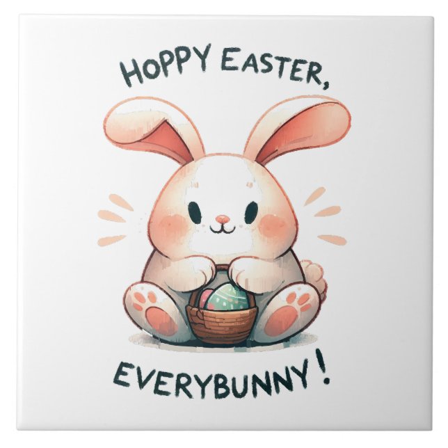 Osterhasen Ostern, Jedermann! Fliese (Vorderseite)