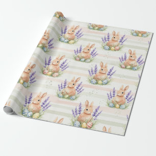 Osterhasen-Pastell-Ei-Streifenmuster Geschenkpapier