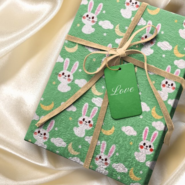 Osterhasen Pastell Green Niedlich Baby Animal Geschenkpapier (Von Creator hochgeladen)
