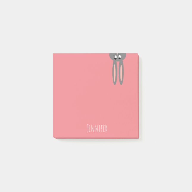 Osterhasen-personalisierte Post-Itanmerkungen Post-it Klebezettel (Vorderseite)
