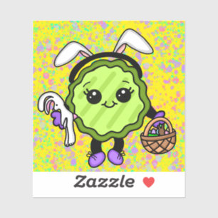 Osterhasen-Pickle Festtagsschlange Aufkleber