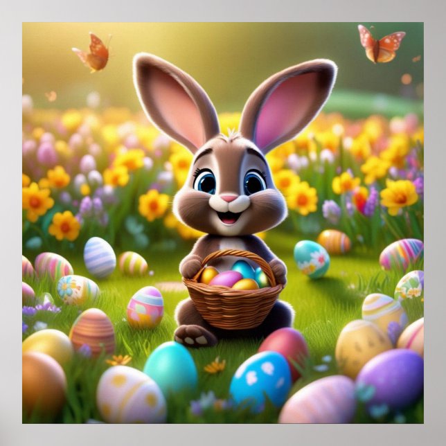 Osterhasen-Poster Poster (Vorne)