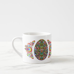 Osterhasen-Psychedel-Design Kinder Bio-T-Shirt Espressotasse