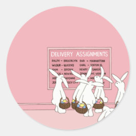 Osterhasen Runder Aufkleber