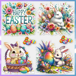 Osterhasen Sommerurlaub Freude Spaß Aufkleber