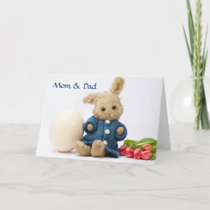 Osterhasen-Spielzeug personalisiert Feiertagskarte