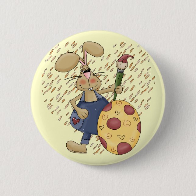 Osterhasen-T-Shirts und Geschenke Button (Vorderseite)