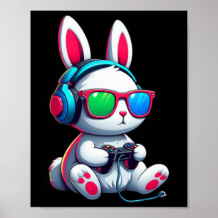 Osterhasen-Tag-Hase Gamer Videospiel Boys Männer K Poster