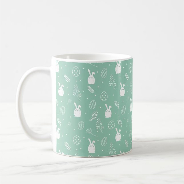 Osterhasen-Tasse – Ostereier-Muster Kaffeetasse (Links)