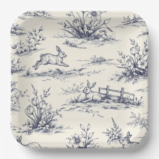 Osterhasen-Teller Pappteller (Vorderseite)