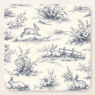 Osterhasen-Teller Rechteckiger Pappuntersetzer