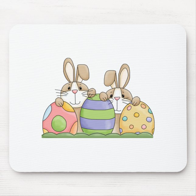 Osterhasen und Eier Mousepad (Vorne)