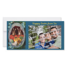Osterhasen und Küken Vintage-Postkarte
