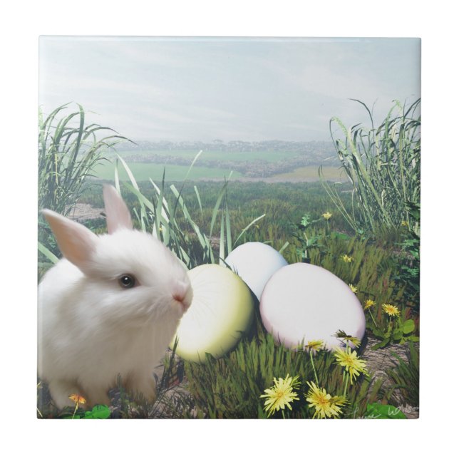 Osterhasen- und Ostereier Fliese (Vorderseite)