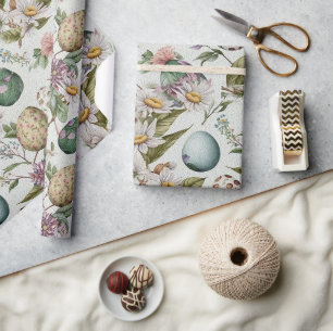 Osterhasen Vintage nostalgisches Muster No8 Geschenkpapier