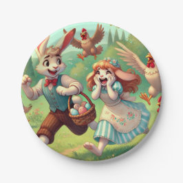 Osterhasen - Whimsischer Frühling Pappteller
