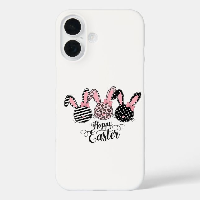 Osterhasen Zebra Streifen Leopard Osterhase Case-Mate iPhone Hülle (Rückseite)