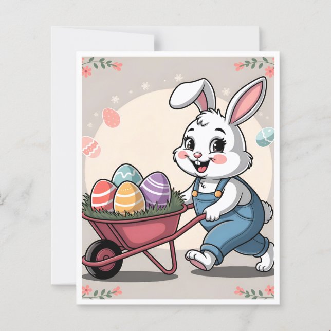 Osterhaseneier und Stationierung von Rollkarren (Vorderseite)