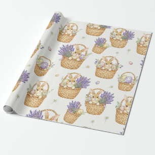 Osterhasenkorb Pastell-Ei-Muster Geschenkpapier