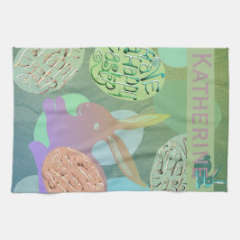 Osterhaser Eier "Happy Oaster" Geschirrtuch