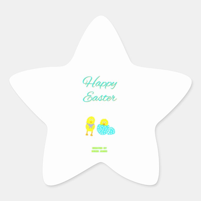 Osterhatchling-Star-Sticker Stern-Aufkleber (Vorderseite)