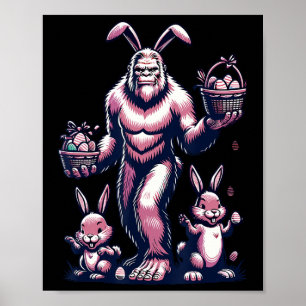Osterhaufen mit sonniger und eier Basketball C Poster