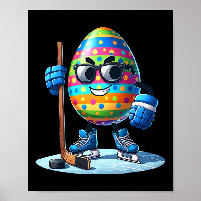 Osterhockey liebt Eier Egg Bunny Rabbits Männer Wo Poster (Vorne)