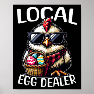 Osterhuhn lokaler Eierhändler  Poster