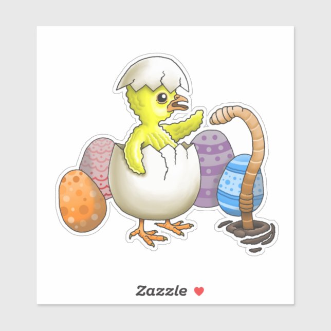 Osterhühnchen Aufkleber (Blatt)