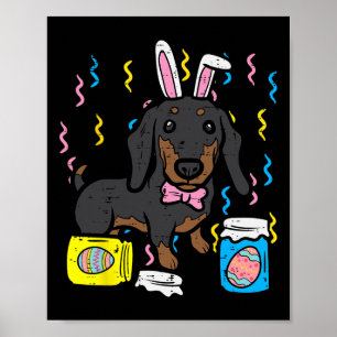 Osterhund Dachsund Niedliches Ei JagdGirls B Poster