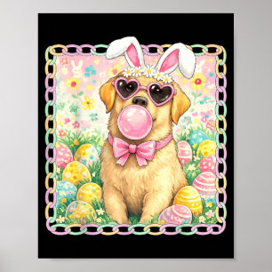 Osterhund-Hasenohren Lustiger Labrador-Osterhase Poster
