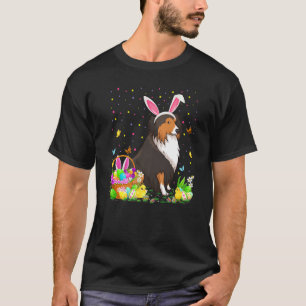 Osterhund Hund Bunny Egg Jagdrevier Sheltie Este T-Shirt