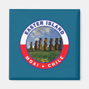 Osterinsel Chile Aquarell T-Shirt  Magnet
