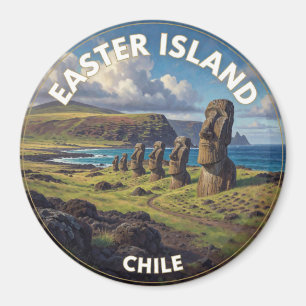 Osterinsel Chile Moai Pazifik Landschaft Magnet