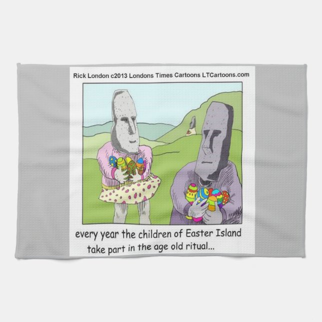 Osterinsel Egg Hunt by Rick London Geschirrtuch (Horizontal)