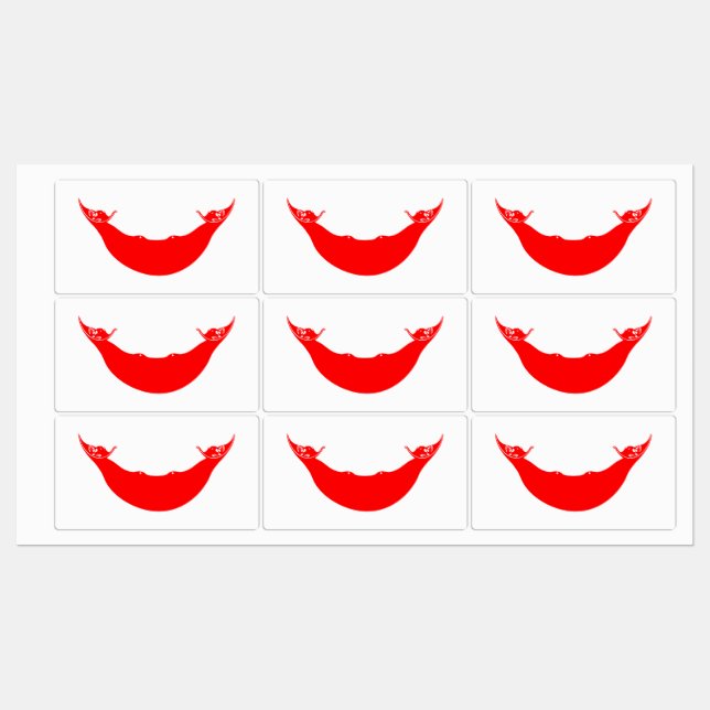 Osterinsel-Flagge Etiketten (Blatt)