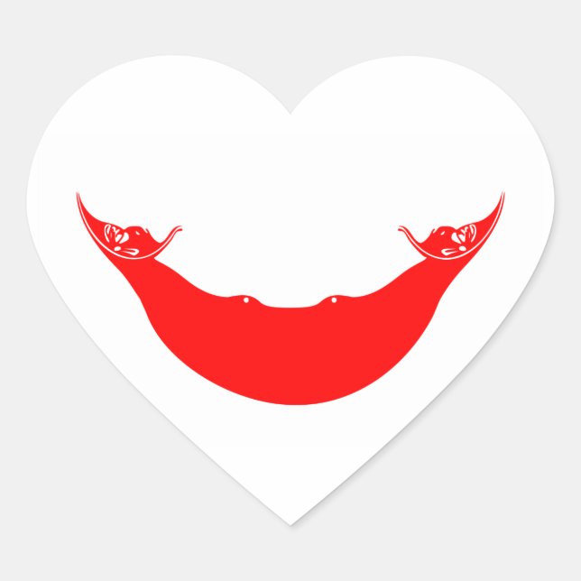 Osterinsel Herz-Aufkleber (Vorderseite)