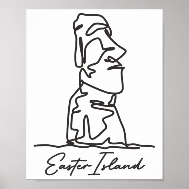 Osterinsel Isla De Pascua Polynesien Chile Statu Poster (Vorne)