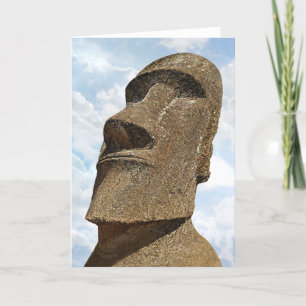Osterinsel Moai - Gruß-Karte Feiertagskarte